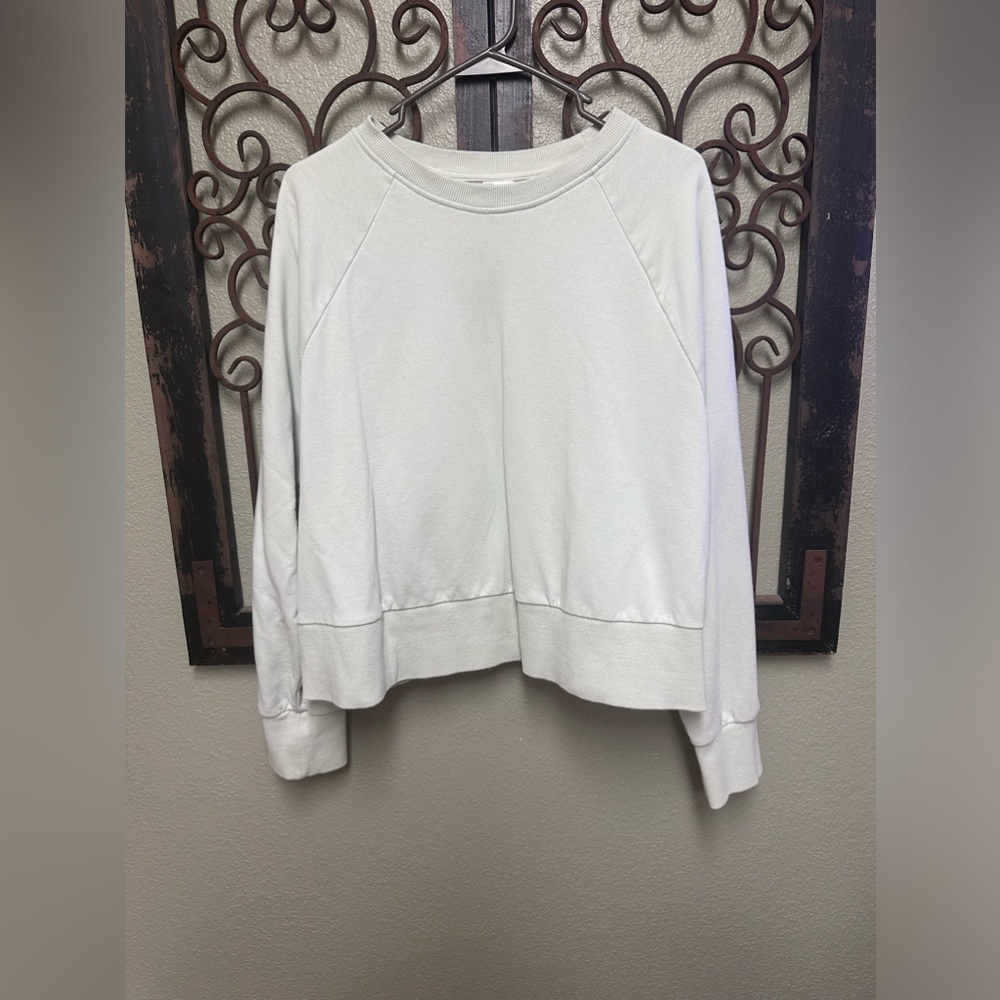 All in Motion mint green long sleeve cropped sweatshirt